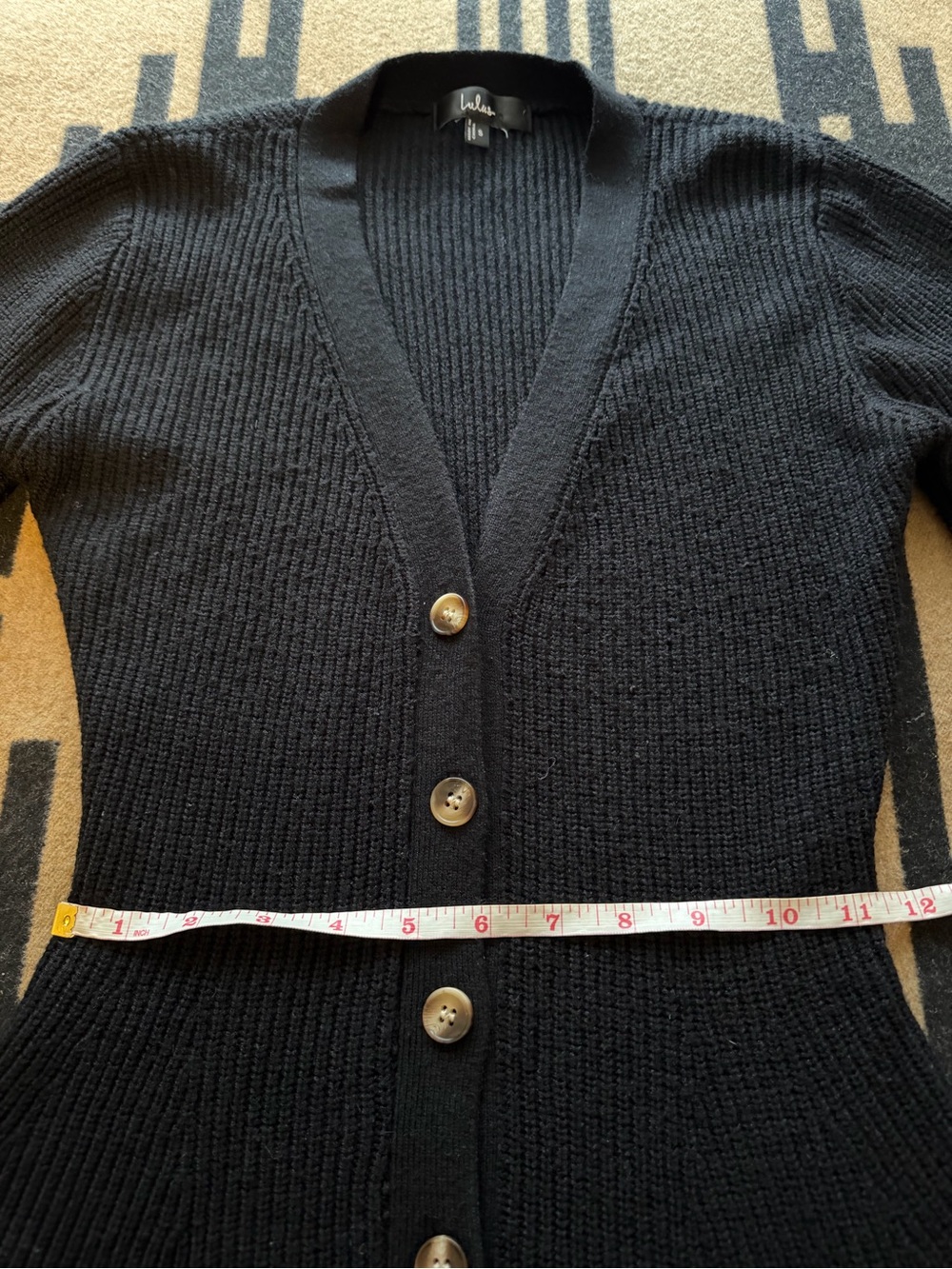 Lulus Black Ribbed Button-Front Knit Dress - Picture 5 of 7